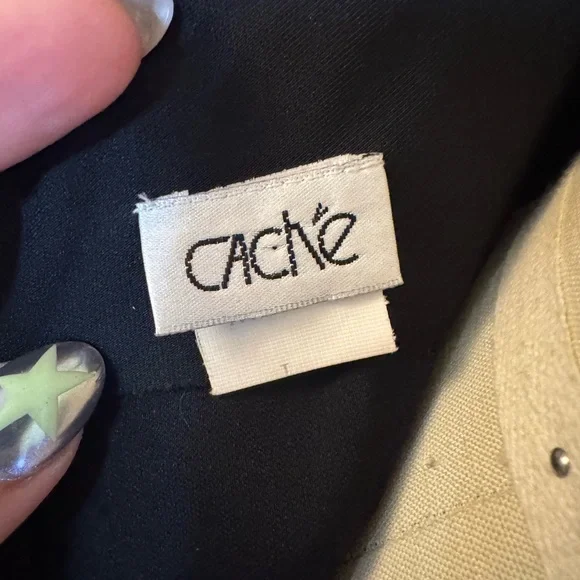 Vintage Black Cache Dress w/ Rhinestones - Picture 7 of 7